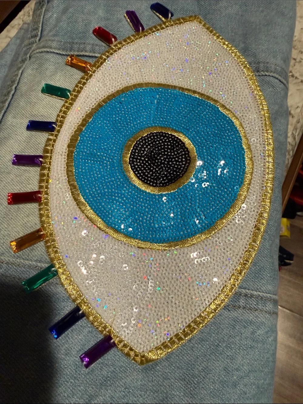 Lola- The Boys Evil Eye denim jacket.